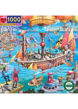Steampunk Airship Puzzle (1000 Pieces)